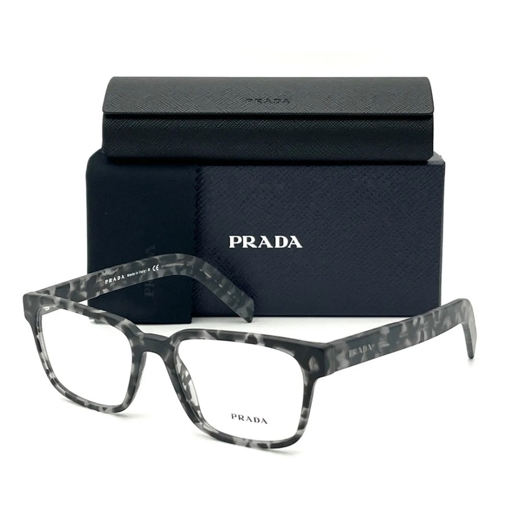 Prada VPR15W VH3-1O1 Spotted Gray Havana / Demo Lens 53mm Eyeglasses